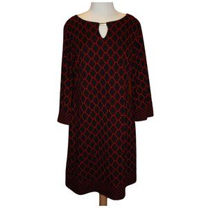 RN Studio Black & Red Patterned Dress